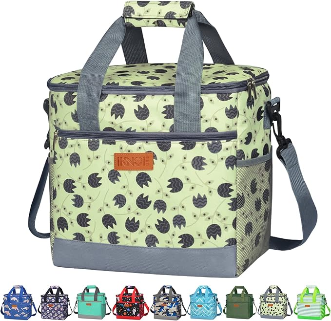 Iknoe Large Cooler Bag Collapsible 24 Can Insulated Bags Leakproof Lunch Cooler by Iknoe