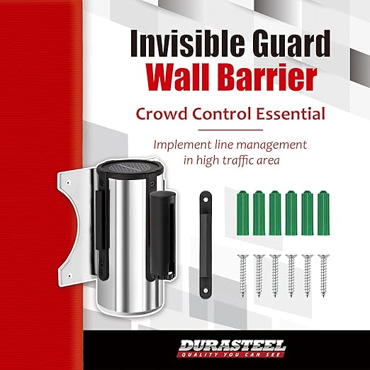 DuraSteel Wall Mount Retractable Belt Barrier - Image 2