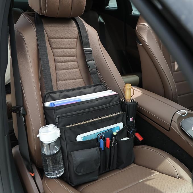 Car Front Seat Organizer for Paperwork File Laptop Mobile Office - Image 4