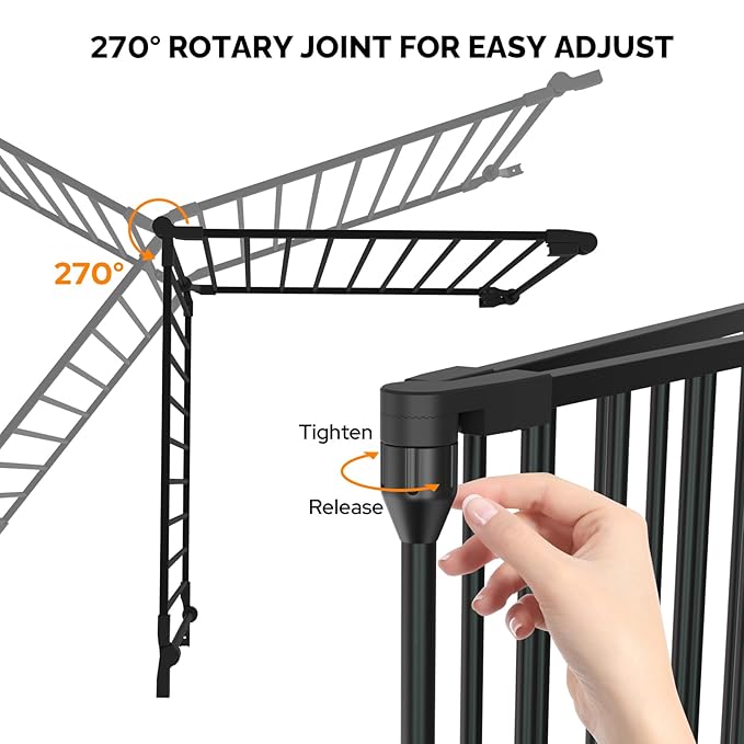 Bonnlo Baby Safety Gate, 82-Inch Configurable Walk-Through Fence - Image 8