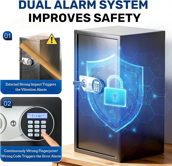BlackSmith Large Home Safe 3.9 Cub Fingerprint Security Safe - Image 6
