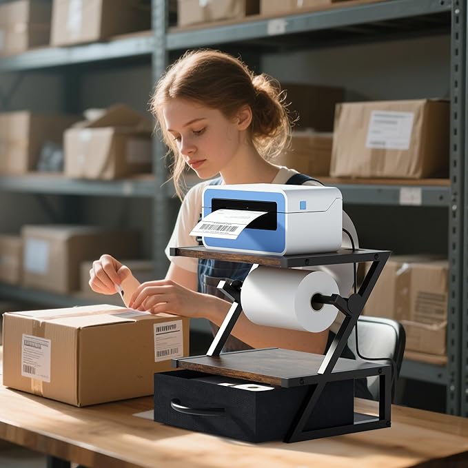 Label Holder for Rolls and Fan-Fold Labels, Shipping Thermal Label Holder - Image 2
