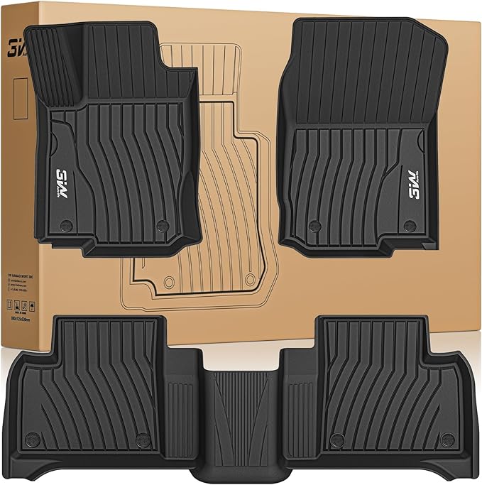 3W Floor Mats Fit for Benz GLE 2016-2019, TPE All Weather Custom Fit Floor by 3W