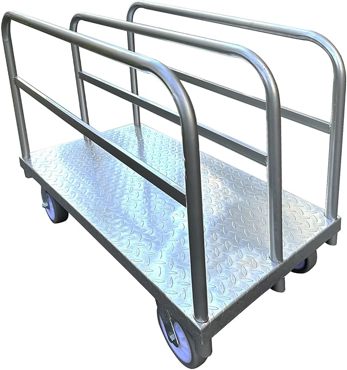Steel Panel Truck Cart Platform Truck, Heavy Duty Lumber Drywall Dolly by Hrwug