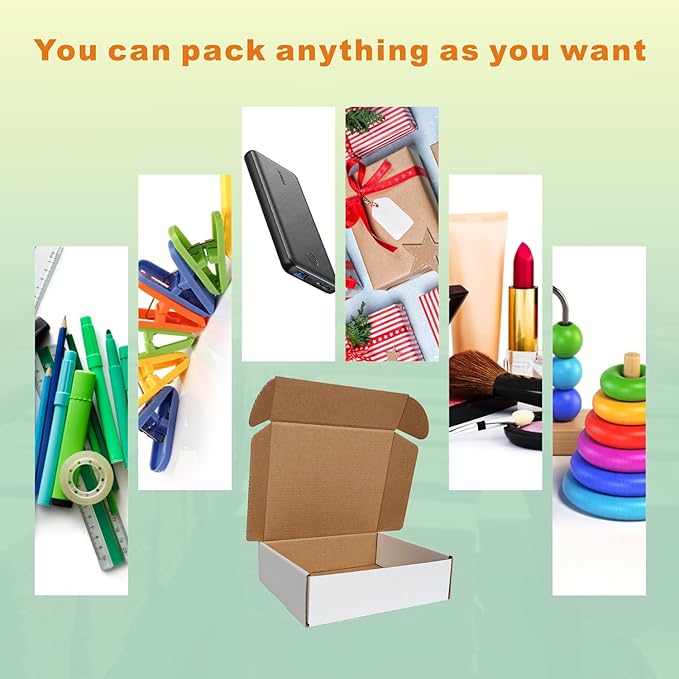 50 Pack 7x6x2'' Small Shipping Boxes, Corrugated Cardboard Mailers - Image 5