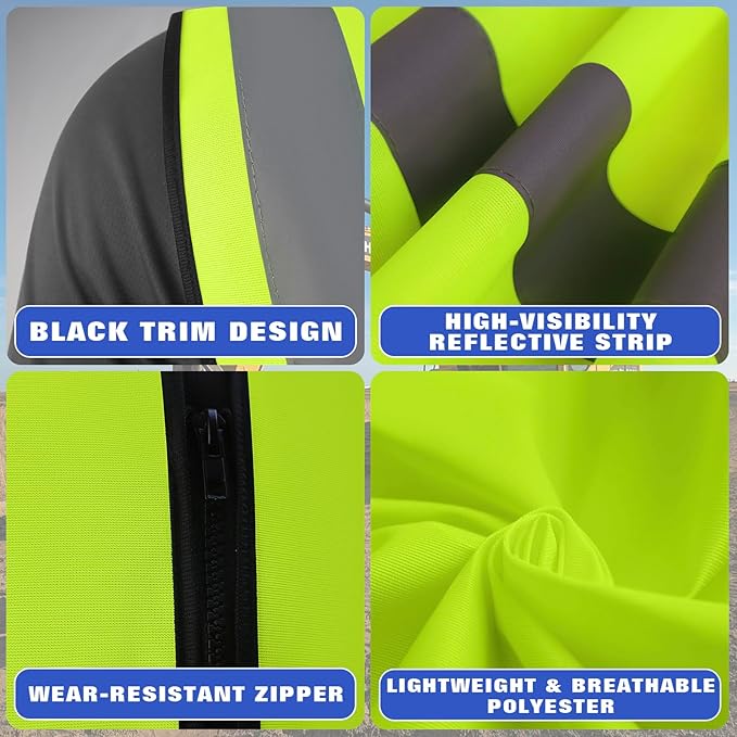 BeautyWill 10/20 Pack Custom Logo Safety Vest, Bulk High Visibility Class 2 - Image 2