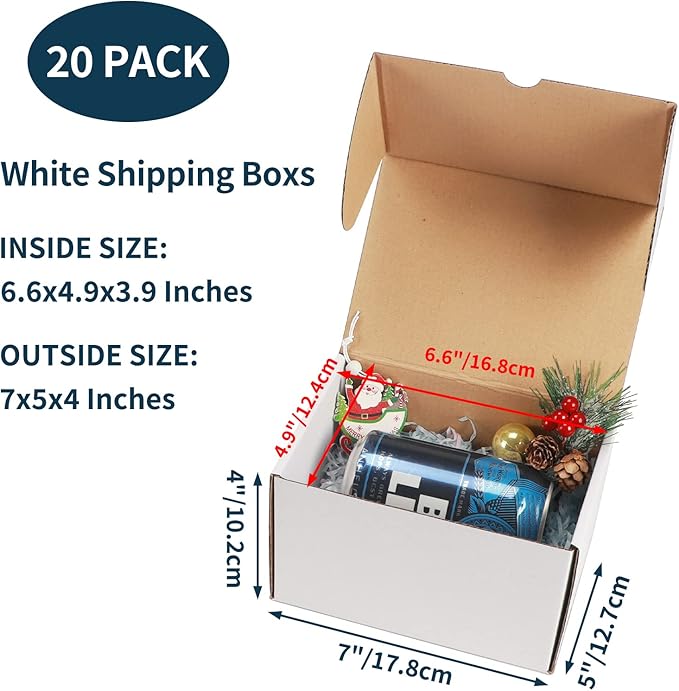 WIFTREY 7x5x4 Shipping Boxes 20 Pack - Image 2
