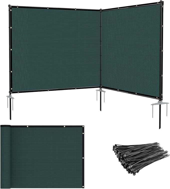 Patio 6' x 11' Outdoor Privacy Screen Freestanding Temporary Fence Panels Net by Patio