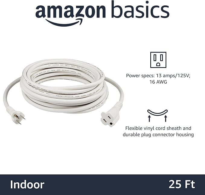 Amazon Basics Extension Cord, 13 Amps, 25 Foot - Image 2
