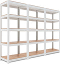 HOMEDANT House 5 Tier Laminated Metal Shelving Unit Adjustable Storage Utility by TheBestOrganizingSolution