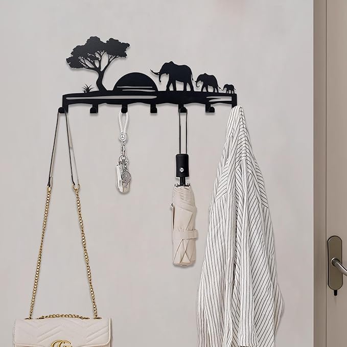 Elephant Family Metal Key Hook Rack - Image 6