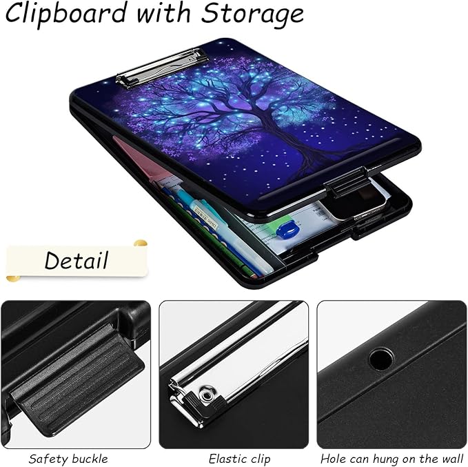 Clipboard with Storage, High Capacity Plastic Storage Clipboard with Pen Holder - Image 3