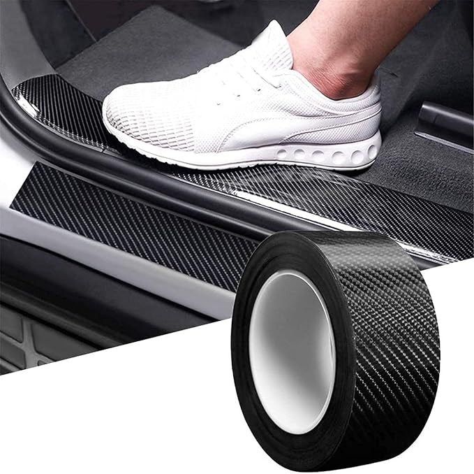 CloudBuyer Universal Car Door Edge Protector, Carbon Fiber 5D Gloss Black Vinyl by CloudBuyer