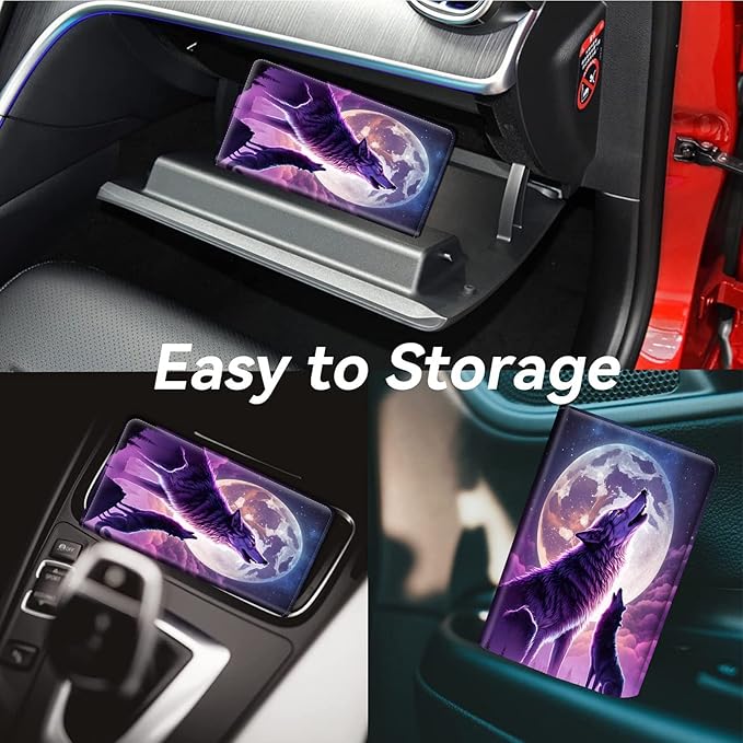 Car Registration and Insurance Holder, Leather Car Glove Box Organizer - Image 4