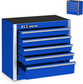 P.I.T. Mini Blue Tool Box, Portable 5-Drawer Micro Roll Cab Steel Stackable by PIT