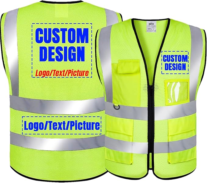 BeautyWill Custom Logo Safety Vest Class2 High Visibility Reflective Vest by BeautyWill