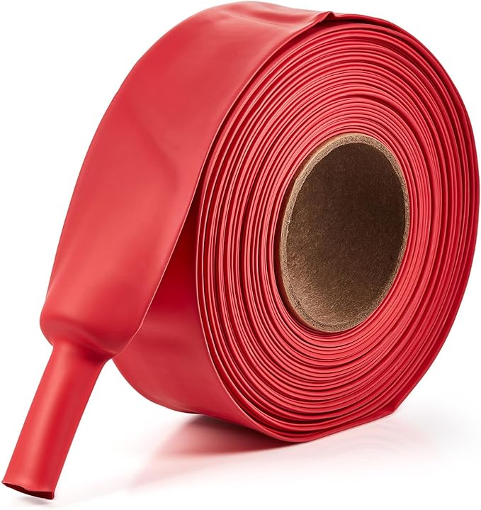 Chanzon Red Polyolefin 2:1 Heat Shrink Sleeving Tube Wire Cable Wrap - 80Ft by Chanzon