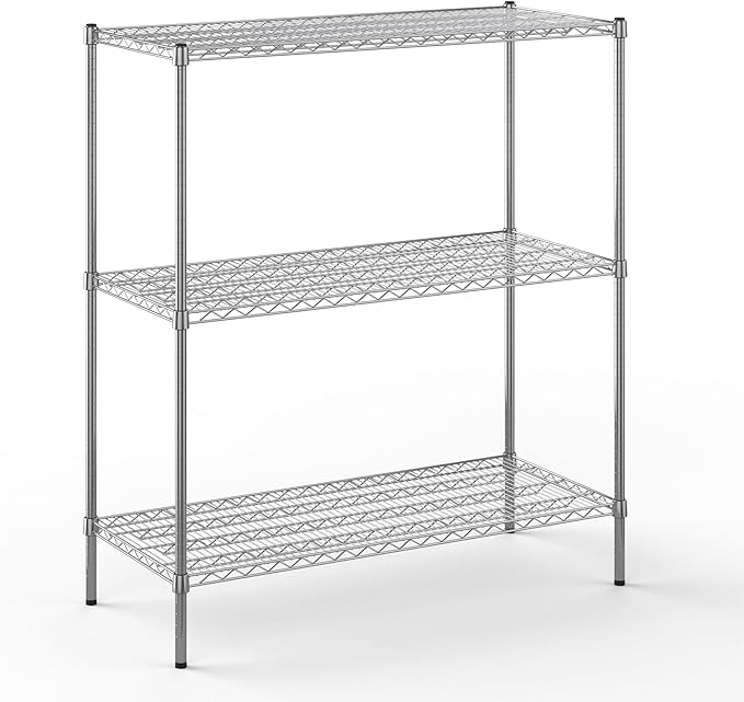 21" Deep x 48" Wide x 54" Height Wire Shelving Kit | 3-Tier | NSF Commercial by Regal+Altair