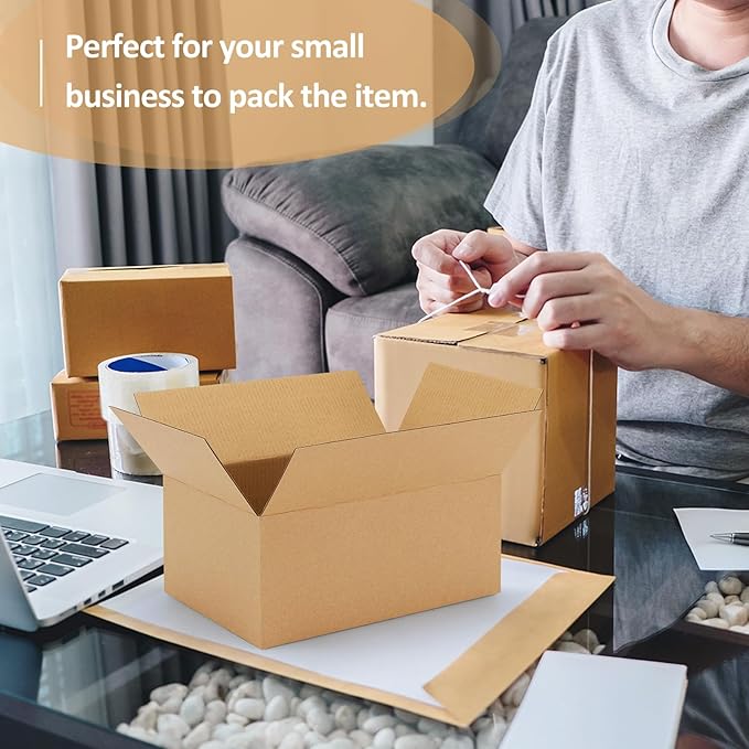 Eupako 9x6x4-Small-Shipping-Boxes-30-Pack-Brown-Corrugated-Box-Mailers - Image 6