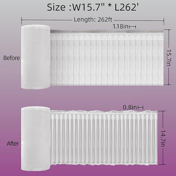 Large Bubble Cushioning Wrap 15.7" x 262 Ft Inflatable Air Pillow - Image 7