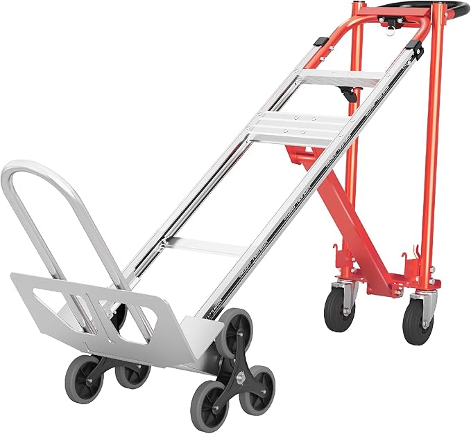 Convertible Hand Truck -1, 000 lb Heavy-Duty Aluminum & Steel Dolly, 3-in-1 Mode - Image 8