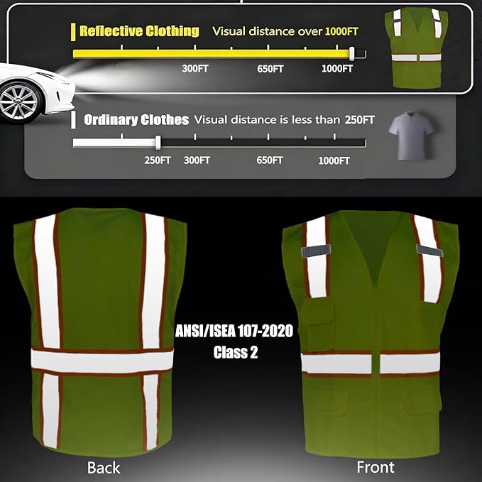 FONIRRA 3 Pack Hi Vis Safety Vest - Image 3