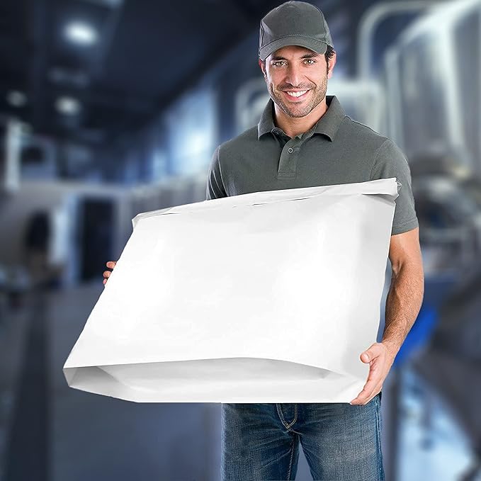 ABC PACK & SUPPLY White Gusseted Poly Mailers, 2.5 Mil. Plastic Shipping Bags - Image 7