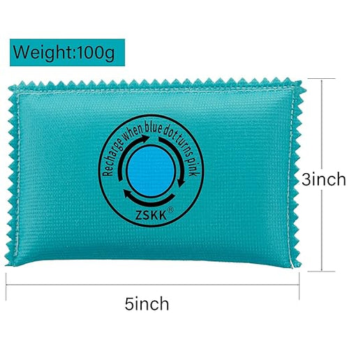 100g Rechargeable Desiccant Pack of 10, Silica Gel Desiccant Packets, Moisture - Image 2