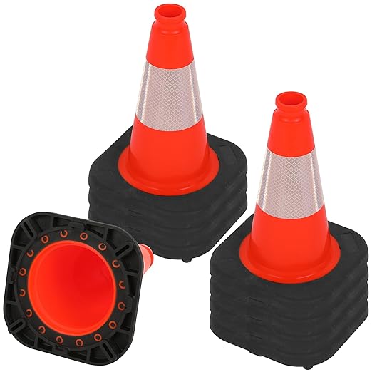 OrangeStar 8 Pack 12" Orange Traffic Safety Cones, PVC Parking Construction by OrangeStar