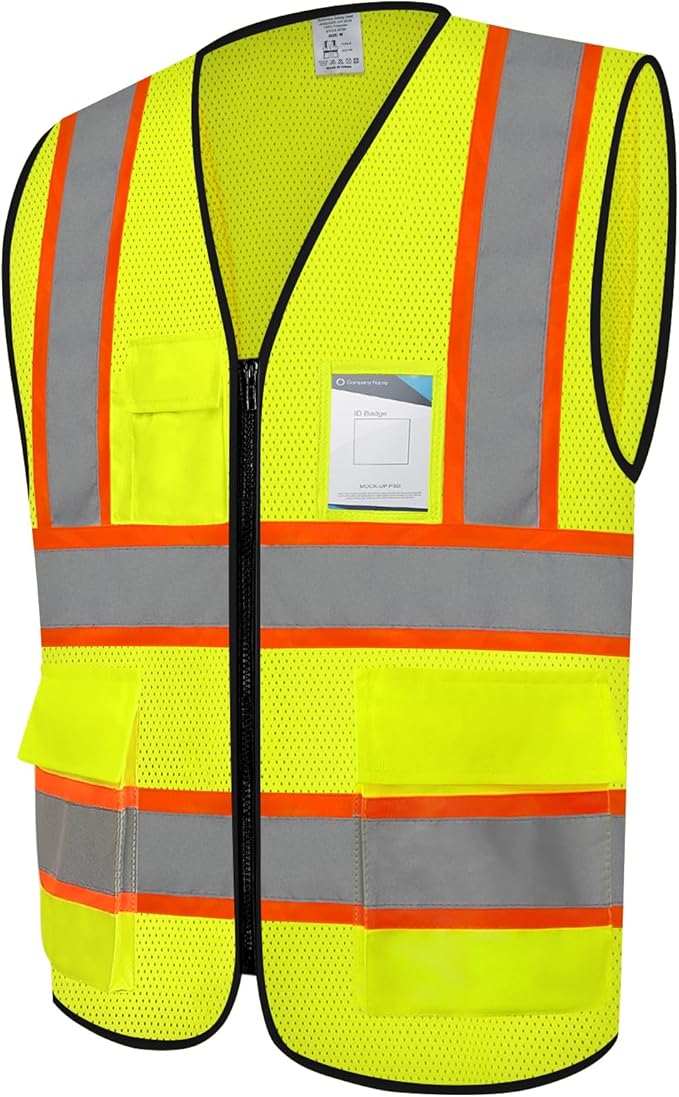 Hi Vis Vest for Men Women High Visibility Mesh Vest by Graunton