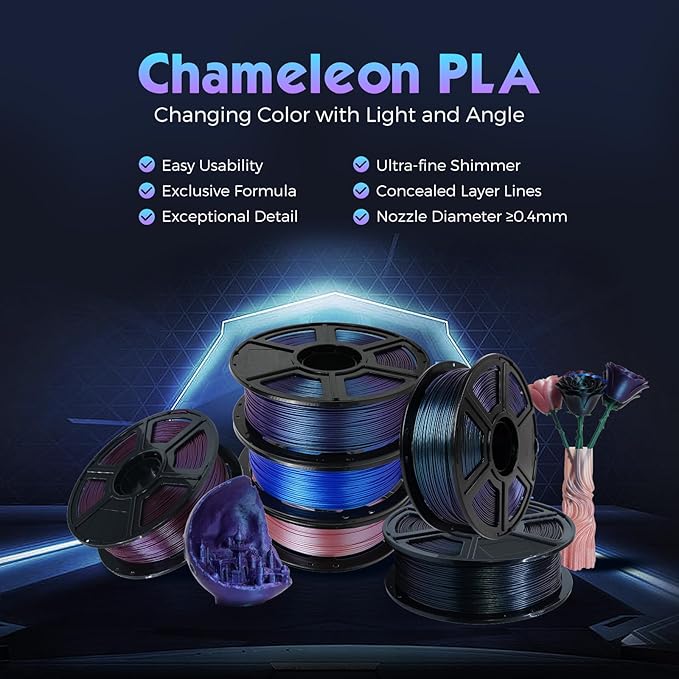 FLASHFORGE PLA Filament 1.75mm +/- 0.02mm Marsala, Color Changeable 3D Printer - Image 2