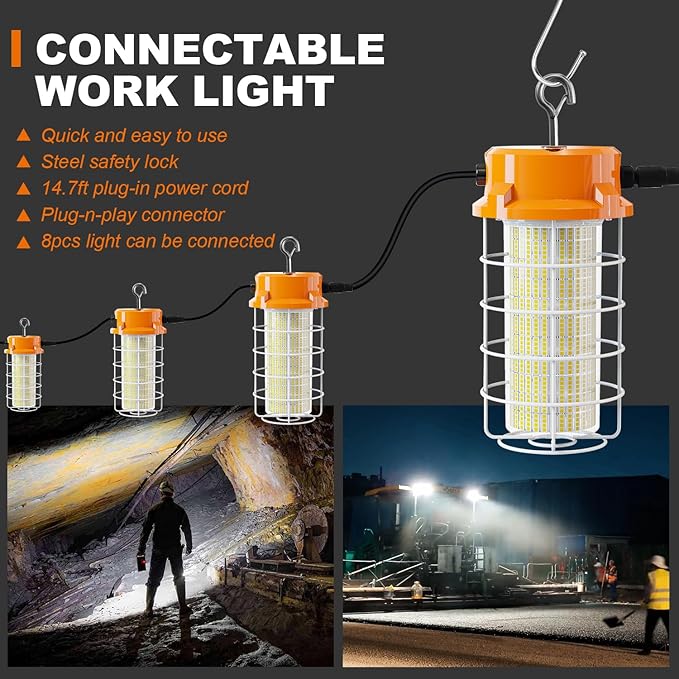 150W LED Temporary Work Light 22500lm 5000K Construction Lighting Temp Light - Image 6