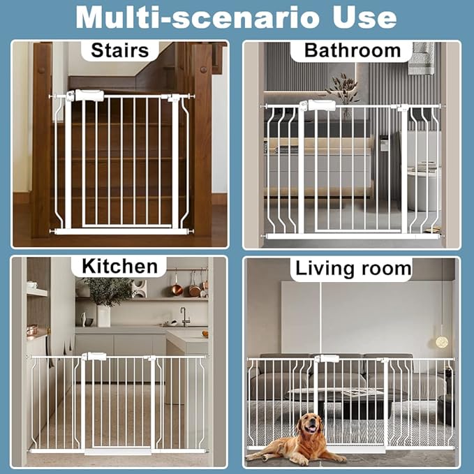 Extra Wide Long Baby Gates 62-67 Inch Stairs Doorways Pet Dog gate Indoor - Image 7