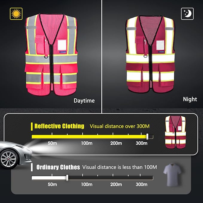 AYKRM 11 color High Vis Reflective Safety Vest - Image 3