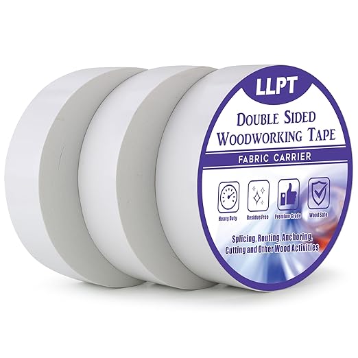 LLPT Double Sided Woodworking Tape 1.5" x 90Ft Each 3 Pack Double Face Turner by LLPT-AllAboutAdhesiveTapes