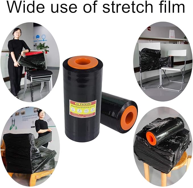 Stretch Wrap/Film Black Industrial Strength Extra Thick 9” x 1000ft 80 Gauge - Image 3