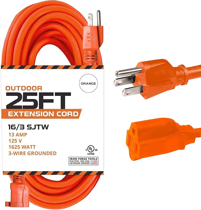 Iron Forge Cable Weatherproof 25 Ft Outdoor Extension Cord by IronForgeCable
