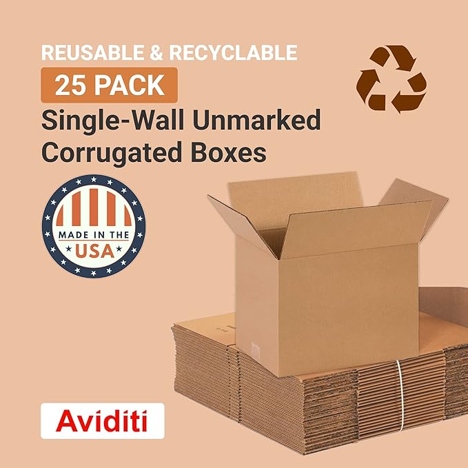 AVIDITI 14 x 10 x 10 Corrugated Cardboard Boxes, Medium 14"L x 10"W x 10"H - Image 3
