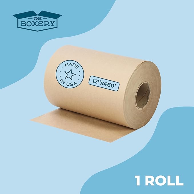 The Boxery Kraft/Brown Kraft Paper Roll, 12” x 5520”-70lb. Thickness - Image 3