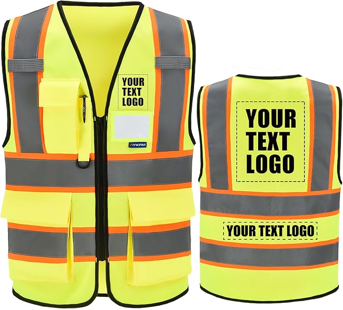 AYKRM Custom Logo Personalised Printed High Visibility Reflective 2 two tone by AYKRM