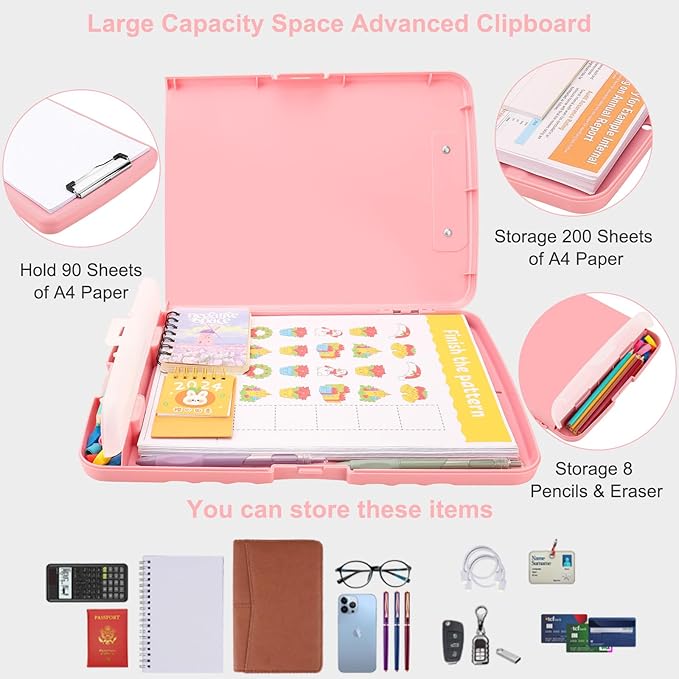 SFLHHDM Clipboard with Pen Holder, Legal Size Nursing Clipboards with Storage - Image 2