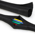 Split Braided Cable Sleeve，Flexible Wire Loom Tubing, Automotive Cord Protector by PursuingaBetterLife