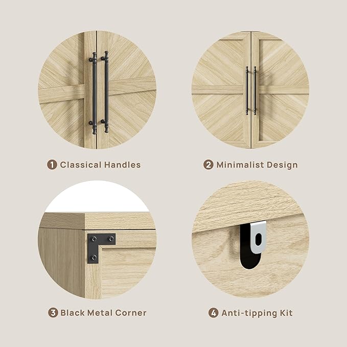 SICOTAS Sideboard Buffet Cabinet - Image 7