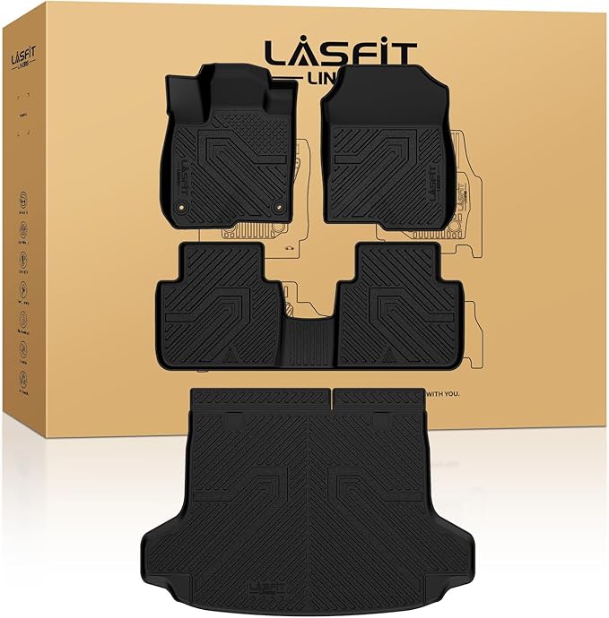 LASFIT Floor Mats & Cargo Mat for Honda HRV 2026 2025 2024 2023 Sport/LX/EX-L & by LASFIT