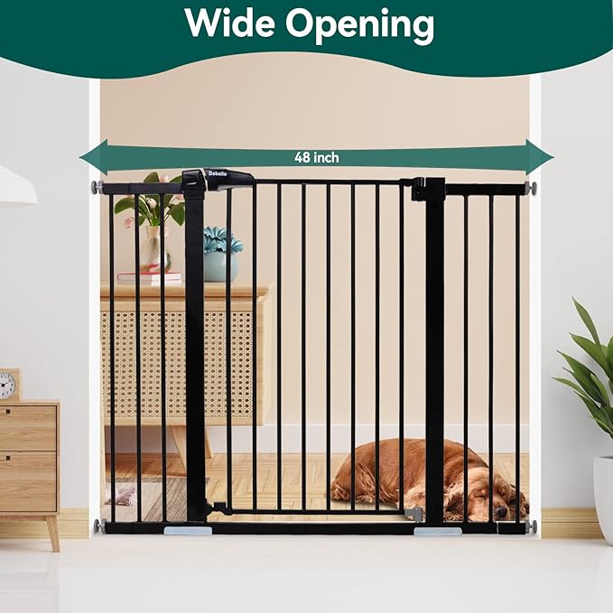 BABELIO 36" Tall Baby Gate PressGuard P7, 29-48" Auto-Close & Pressure Mounted - Image 3