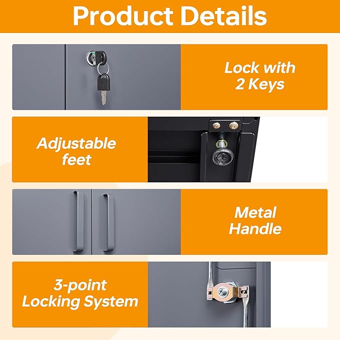 STANI Metal Garage Storage Cabinet - Image 8