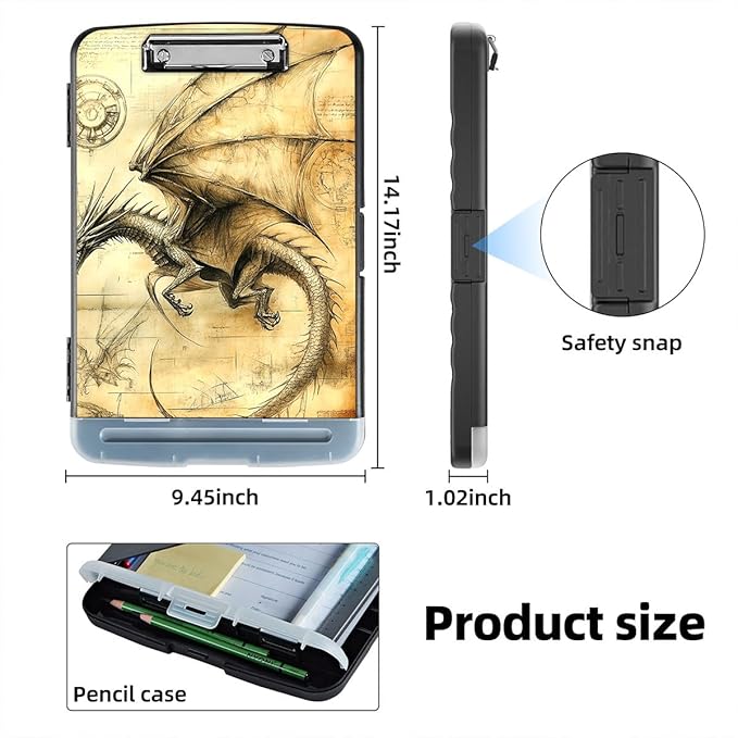 Clipboard with Storage Box & Pen Holder, Heavy Duty Clip Boards 8.5x11 - Image 2