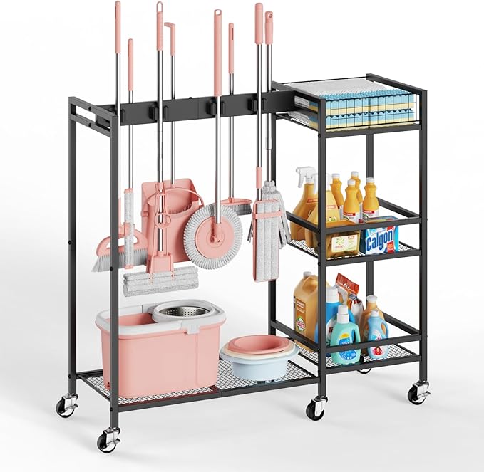 Broom and Mop Holder, MUNNAR Broom Storage Holder by MUNNAR