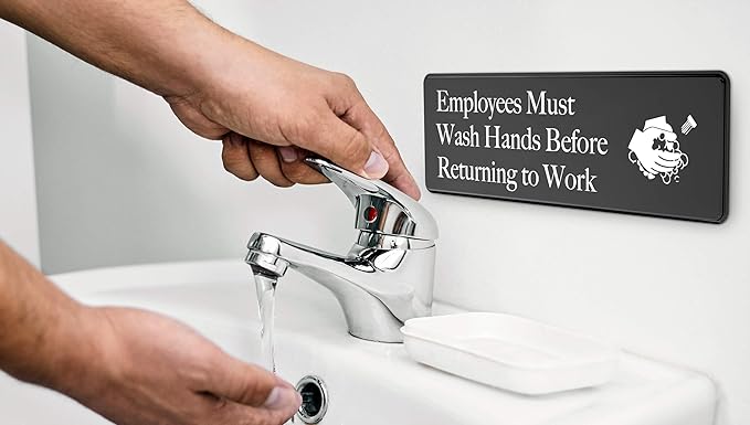 ASSURED SIGNS Employees Must Wash Hands Sign - Image 5