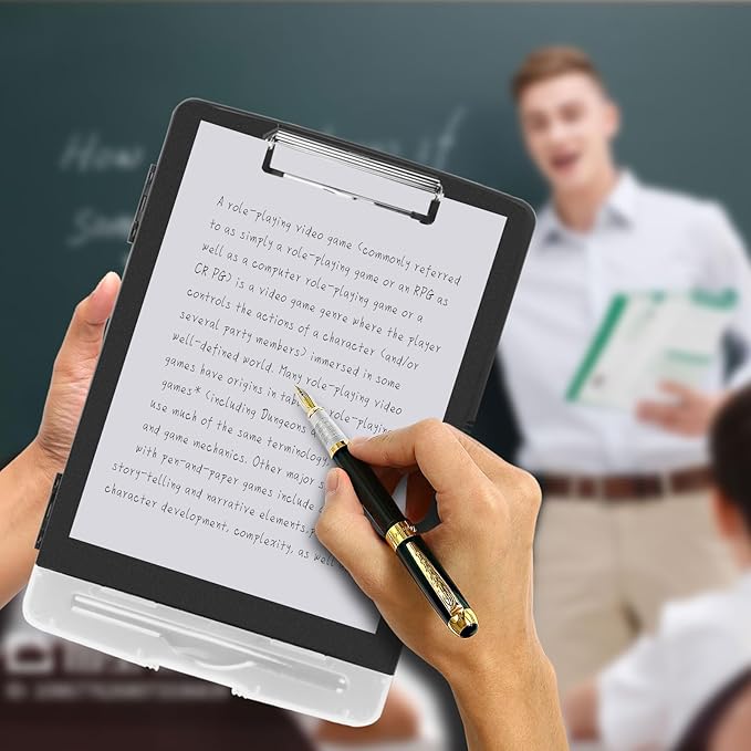5 PCS Clipboard with Storage High Capacity Plastic Clipboard with Pen Holder - Image 7